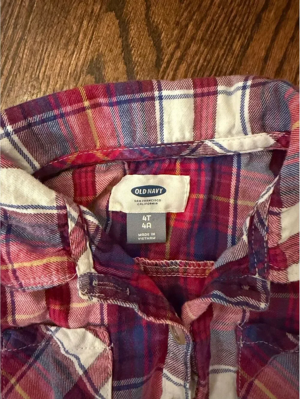 Old Navy Toddler Girls' 4T Plaid Button-Up Shirt Fall Family Pictures